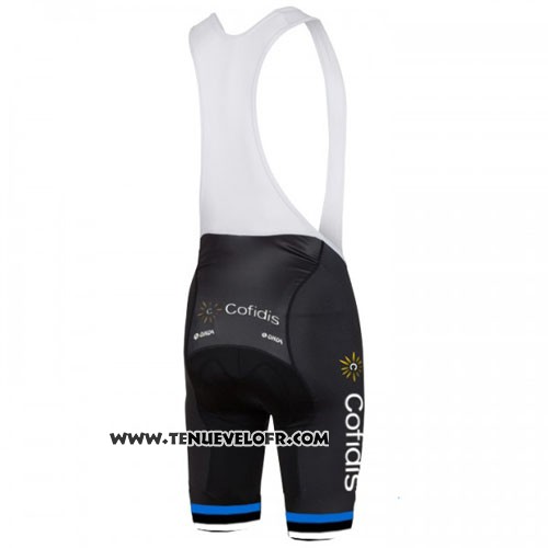 2016 Maillot Ciclismo Cofidis Azur et Noir Manches Courtes et Cuissard